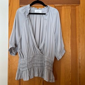 Half & Half grey silky blouse